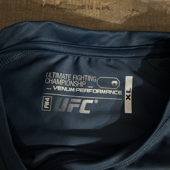 UFC Men’s Fusion Venus Authentic Fight Week Long Sleeve Rash guard Oceanic Blue - Picture 2 of 11